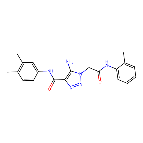 5-amino-N-(3,4-dimethylphenyl)-1-{[(2-methylphenyl)carbamoyl]methyl}-1H-1,2,3-triazole-4-carboxamide structure