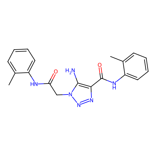 5-amino-N-(2-methylphenyl)-1-{[(2-methylphenyl)carbamoyl]methyl}-1H-1,2,3-triazole-4-carboxamide structure
