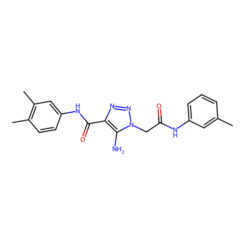 5-amino-N-(3,4-dimethylphenyl)-1-{[(3-methylphenyl)carbamoyl]methyl}-1H-1,2,3-triazole-4-carboxamide structure