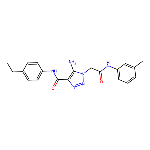5-amino-N-(4-ethylphenyl)-1-{[(3-methylphenyl)carbamoyl]methyl}-1H-1,2,3-triazole-4-carboxamide structure