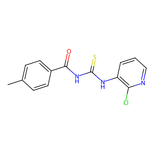 N-[(2-chloropyridin-3-yl)carbamothioyl]-4-methylbenzamide structure