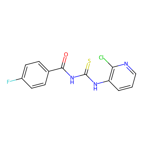 N-[(2-chloropyridin-3-yl)carbamothioyl]-4-fluorobenzamide structure