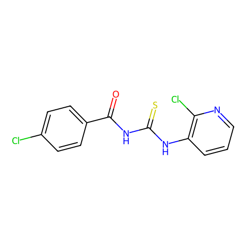 4-chloro-N-[(2-chloropyridin-3-yl)carbamothioyl]benzamide structure
