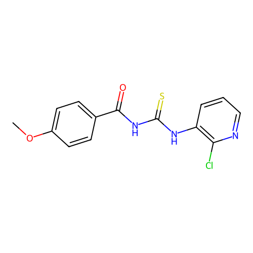 N-[(2-chloropyridin-3-yl)carbamothioyl]-4-methoxybenzamide structure