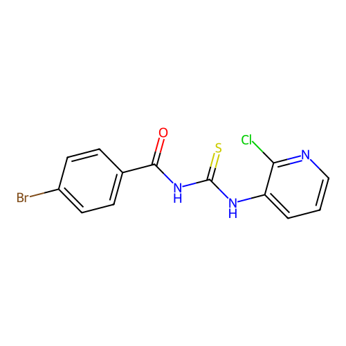 4-bromo-N-[(2-chloropyridin-3-yl)carbamothioyl]benzamide structure