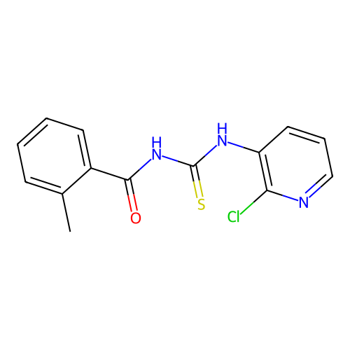 N-[(2-chloropyridin-3-yl)carbamothioyl]-2-methylbenzamide structure