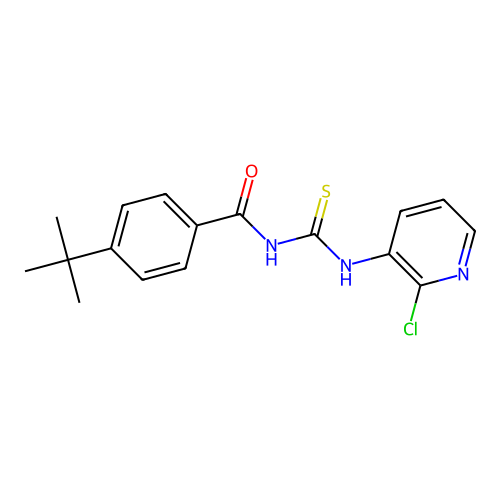 4-tert-butyl-N-[(2-chloropyridin-3-yl)carbamothioyl]benzamide structure