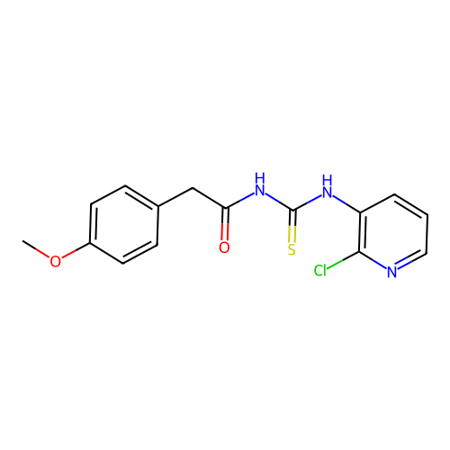 N-[(2-chloropyridin-3-yl)carbamothioyl]-2-(4-methoxyphenyl)acetamide structure