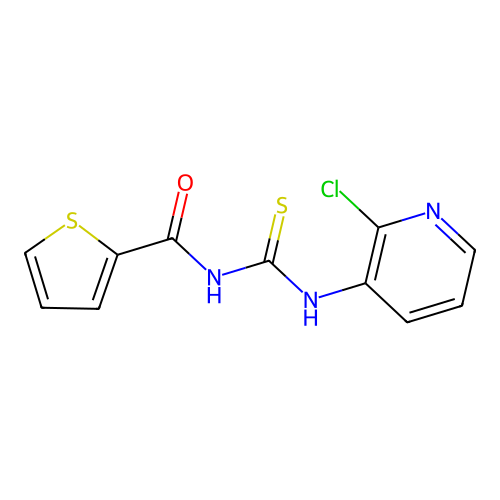 N-[(2-chloropyridin-3-yl)carbamothioyl]thiophene-2-carboxamide structure