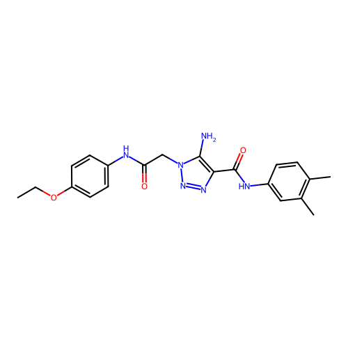 5-amino-N-(3,4-dimethylphenyl)-1-{[(4-ethoxyphenyl)carbamoyl]methyl}-1H-1,2,3-triazole-4-carboxamide structure