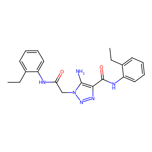 5-amino-N-(2-ethylphenyl)-1-{[(2-ethylphenyl)carbamoyl]methyl}-1H-1,2,3-triazole-4-carboxamide structure