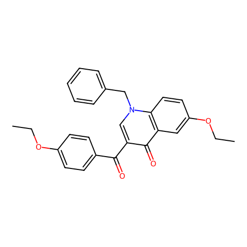 1-Benzyl-6-ethoxy-3-(4-ethoxybenzoyl)quinolin-4-one structure