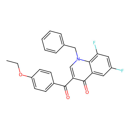 1-Benzyl-3-(4-ethoxybenzoyl)-6,8-difluoro-1,4-dihydroquinolin-4-one structure