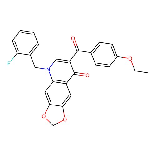 7-(4-ethoxybenzoyl)-5-[(2-fluorophenyl)methyl]-2H,5H,8H-[1,3]dioxolo[4,5-g]quinolin-8-one structure