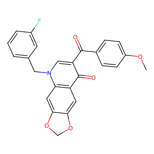 5-[(3-fluorophenyl)methyl]-7-(4-methoxybenzoyl)-2H,5H,8H-[1,3]dioxolo[4,5-g]quinolin-8-one structure