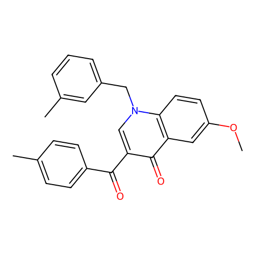 6-methoxy-3-(4-methylbenzoyl)-1-(3-methylbenzyl)quinolin-4(1H)-one structure