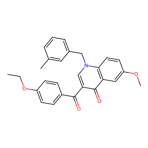 3-(4-Ethoxybenzoyl)-6-methoxy-1-[(3-methylphenyl)methyl]quinolin-4-one structure