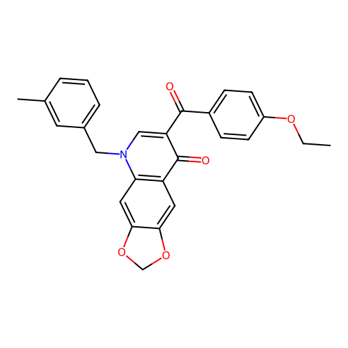 7-(4-ethoxybenzoyl)-5-[(3-methylphenyl)methyl]-2H,5H,8H-[1,3]dioxolo[4,5-g]quinolin-8-one structure