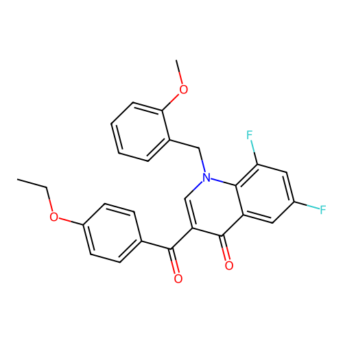 3-(4-Ethoxybenzoyl)-6,8-difluoro-1-[(2-methoxyphenyl)methyl]quinolin-4-one structure