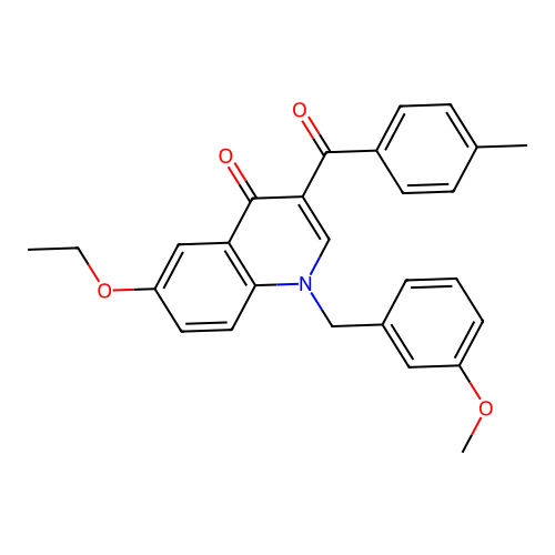 6-ethoxy-1-[(3-methoxyphenyl)methyl]-3-(4-methylbenzoyl)-1,4-dihydroquinolin-4-one structure