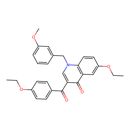 6-Ethoxy-3-(4-ethoxybenzoyl)-1-[(3-methoxyphenyl)methyl]quinolin-4-one structure