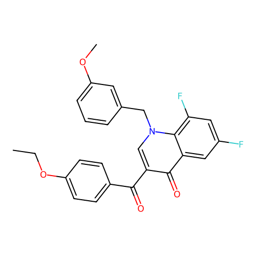 3-(4-Ethoxybenzoyl)-6,8-difluoro-1-[(3-methoxyphenyl)methyl]quinolin-4-one structure