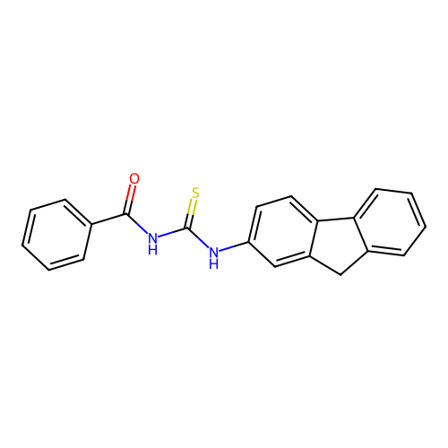 N-benzoyl-N'-(9H-fluoren-2-yl)thiourea structure