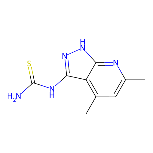 N-(4,6-dimethyl-1H-pyrazolo[3,4-b]pyridin-3-yl)thiourea structure