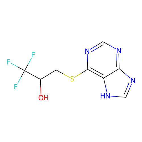 1,1,1-trifluoro-3-(9H-purin-6-ylsulfanyl)-2-propanol structure