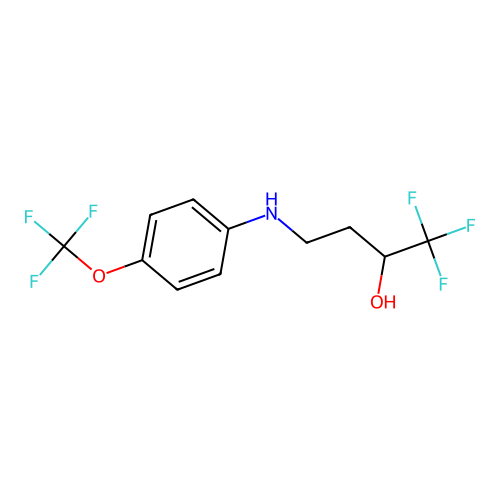 1,1,1-Trifluoro-4-[4-(trifluoromethoxy)anilino]-2-butanol structure
