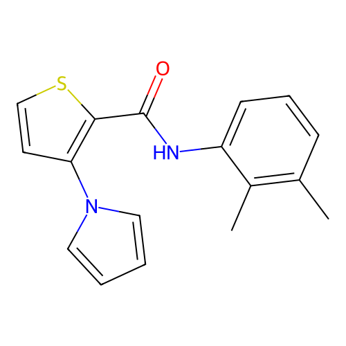 N-(2,3-dimethylphenyl)-3-(1H-pyrrol-1-yl)-2-thiophenecarboxamide structure