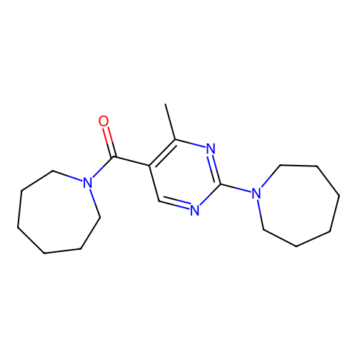 1-Azepanyl[2-(1-azepanyl)-4-methyl-5-pyrimidinyl]methanone structure