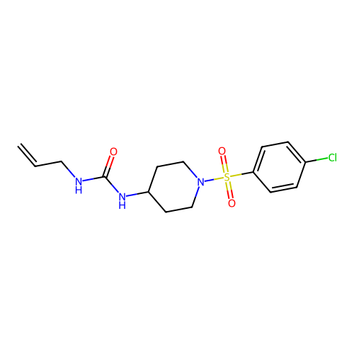 N-allyl-N'-{1-[(4-chlorophenyl)sulfonyl]-4-piperidinyl}urea structure