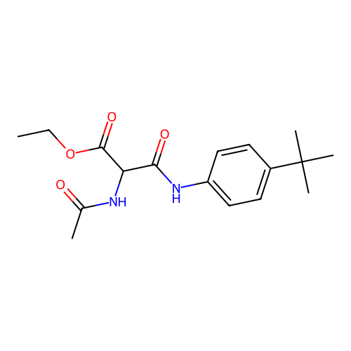 Ethyl 2-(acetylamino)-3-[4-(tert-butyl)anilino]-3-oxopropanoate structure