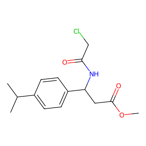 Methyl 3-[(2-chloroacetyl)amino]-3-(4-isopropylphenyl)propanoate structure
