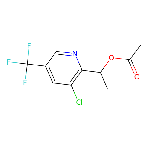 1-[3-Chloro-5-(trifluoromethyl)-2-pyridinyl]ethyl acetate structure