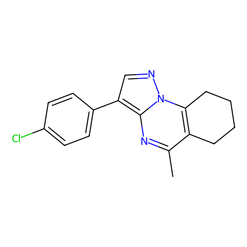 3-(4-Chlorophenyl)-5-methyl-6,7,8,9-tetrahydropyrazolo[1,5-a]quinazoline structure