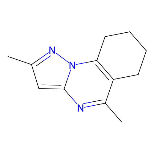 2,5-Dimethyl-6,7,8,9-tetrahydropyrazolo[1,5-a]quinazoline structure