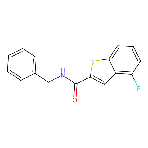 N-苄基-4-氟-1-苯并噻吩-2-甲酰胺 structure