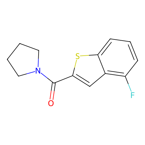 (4-Fluoro-1-benzothiophen-2-yl)(1-pyrrolidinyl)methanone structure