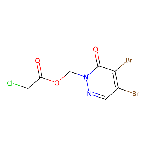 [4,5-dibromo-6-oxo-1(6H)-pyridazinyl]methyl 2-chloroacetate structure
