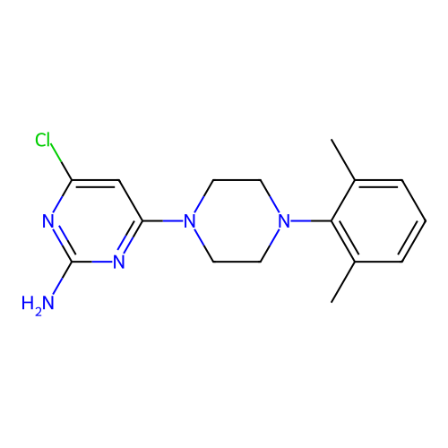 4-Chloro-6-[4-(2,6-dimethylphenyl)piperazino]-2-pyrimidinamine structure