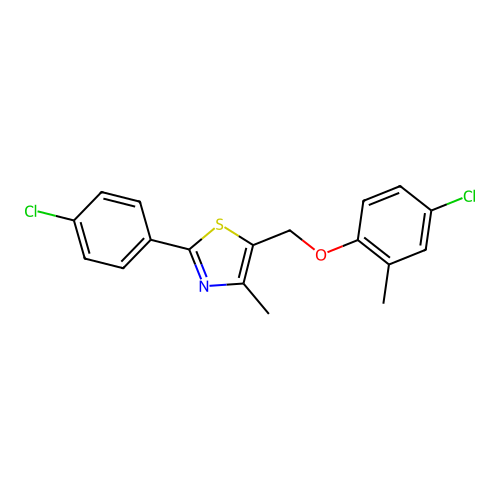 5-[(4-Chloro-2-methylphenoxy)methyl]-2-(4-chlorophenyl)-4-methyl-1,3-thiazole structure