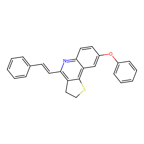 8-Phenoxy-4-(2-phenylethenyl)-2,3-dihydrothieno[3,2-c]quinoline structure