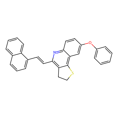 4-(2-Naphthalen-1-ylethenyl)-8-phenoxy-2,3-dihydrothieno[3,2-c]quinoline structure