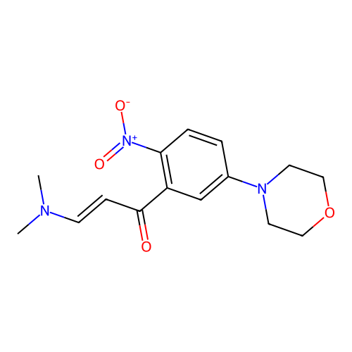 3-(Dimethylamino)-1-(5-morpholin-4-yl-2-nitrophenyl)prop-2-en-1-one structure