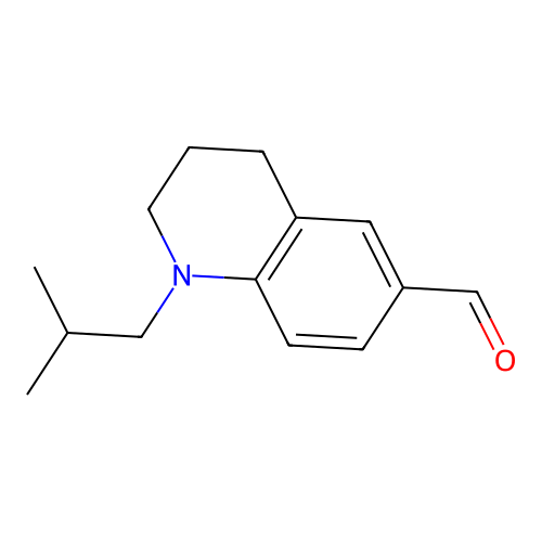 1-(2-methylpropyl)-3,4-dihydro-2H-quinoline-6-carbaldehyde structure