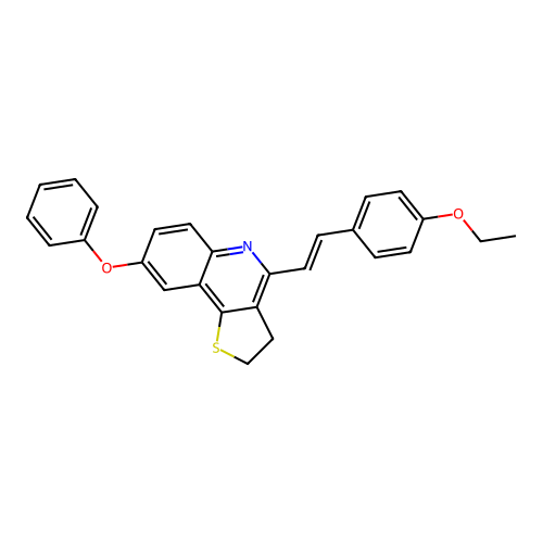 4-[2-(4-Ethoxyphenyl)ethenyl]-8-phenoxy-2,3-dihydrothieno[3,2-c]quinoline structure