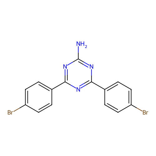 4,6-Bis(4-bromophenyl)-1,3,5-triazin-2-amine structure