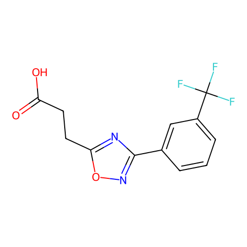 3-{3-[3-(Trifluoromethyl)phenyl]-1,2,4-oxadiazol-5-yl}propanoic acid structure